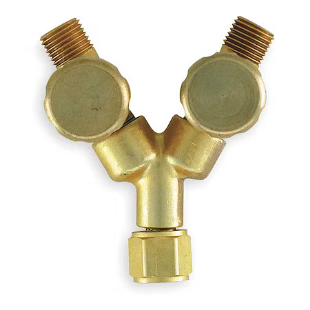 Miller Electric Ne135b Two Hose Manifold, Y Shaped, For Oxygen