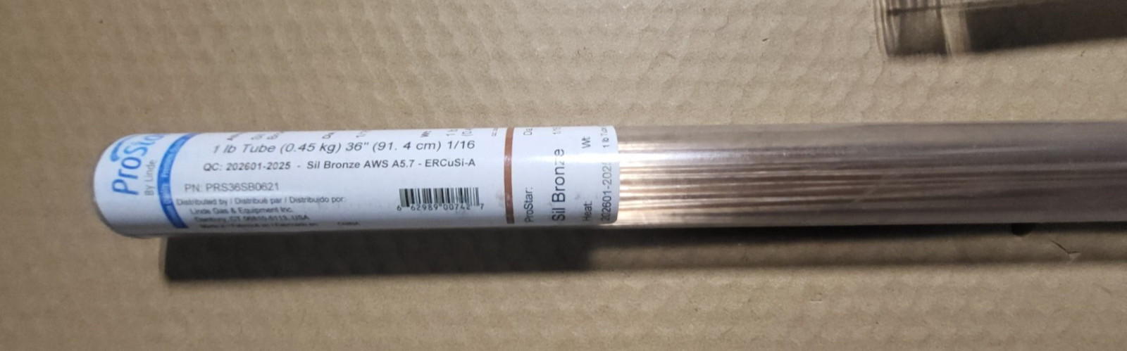 3 LBS PROSTAR Silicon Bronze TIG Welding Rod, 1/16″ x 3ft ZPS36SILBR0621