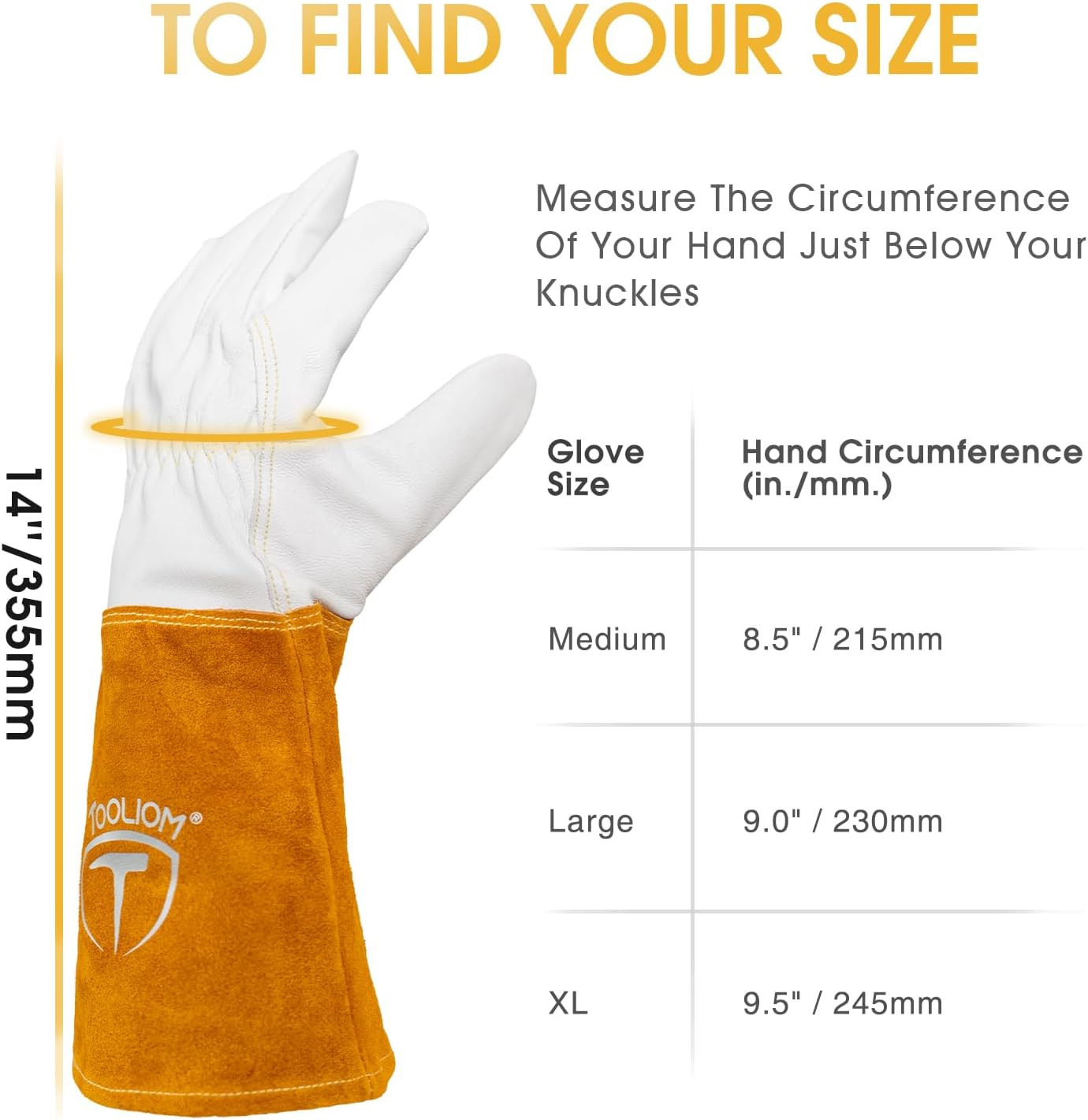Premium Goatskin TIG Welding Gloves Cuff Cowhide Split Leather with Soft Lining