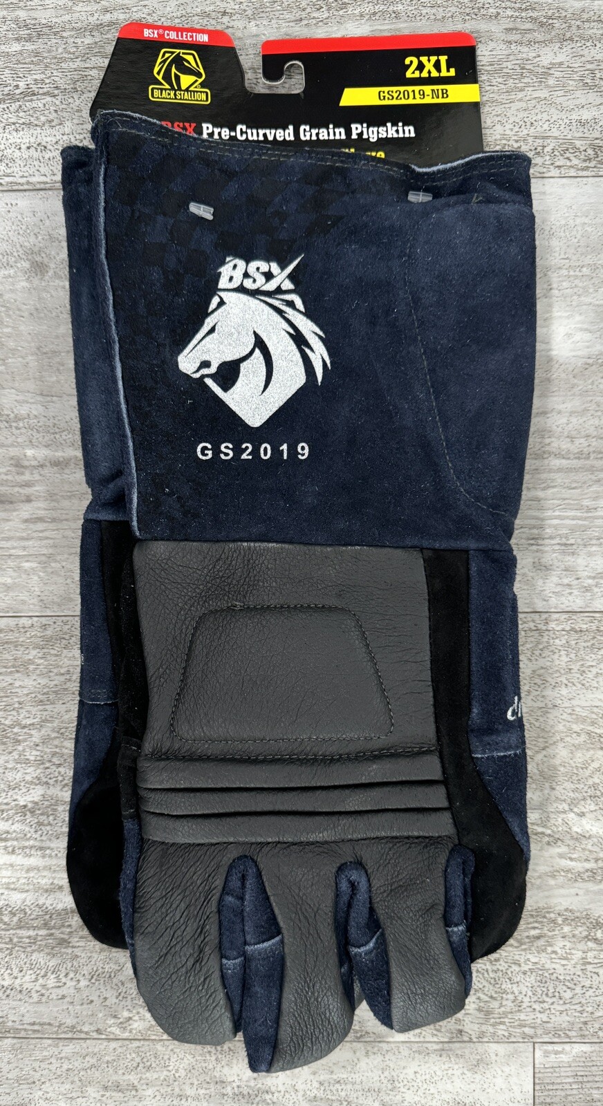Black Stallion GS2019-NB BSX Grain Pigskin & Cowhide Stick Welding Gloves 2XL