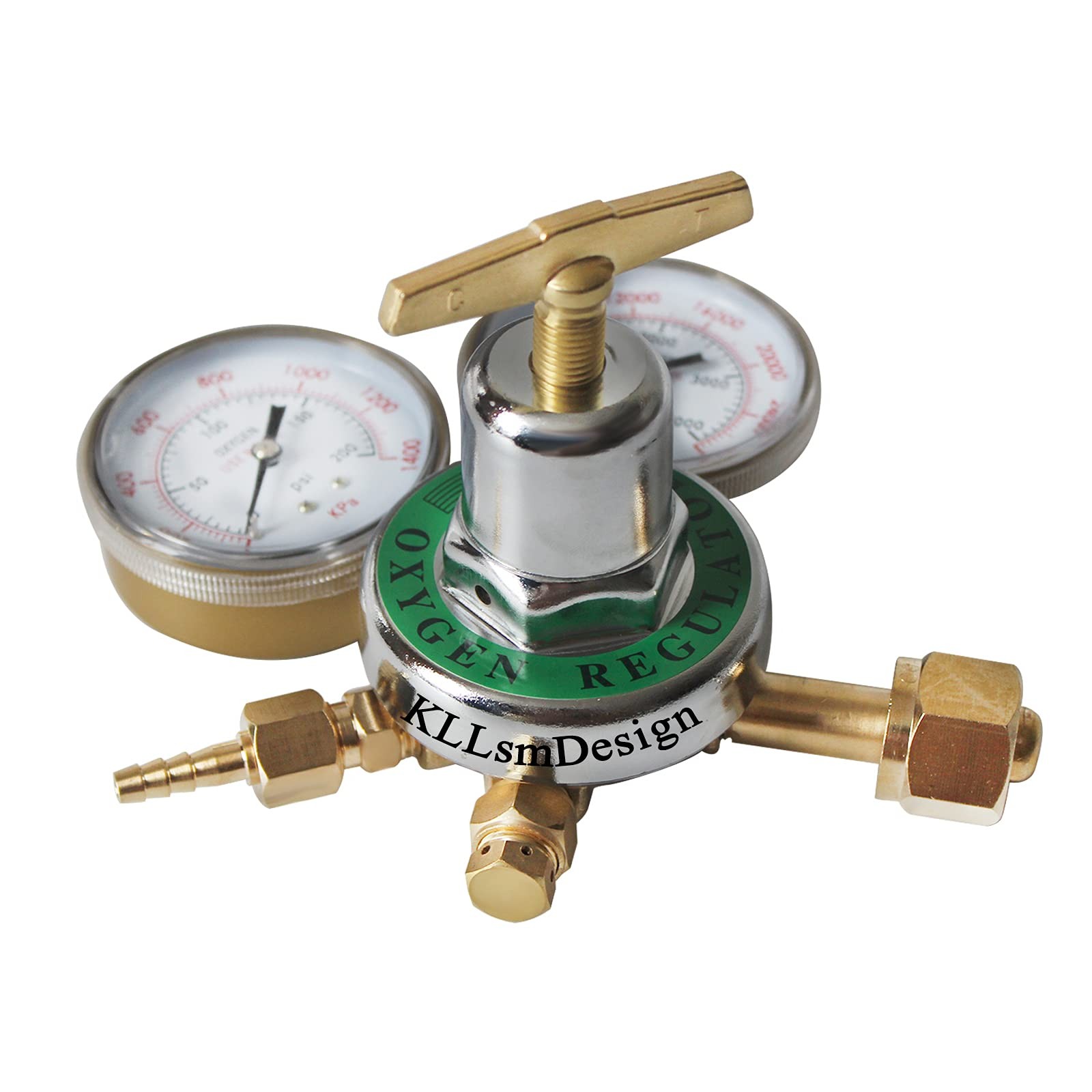 KLLsmDesign Heavy Duty Oxygen Regulator, Large Tank Gauge Cutting Torch Regul…