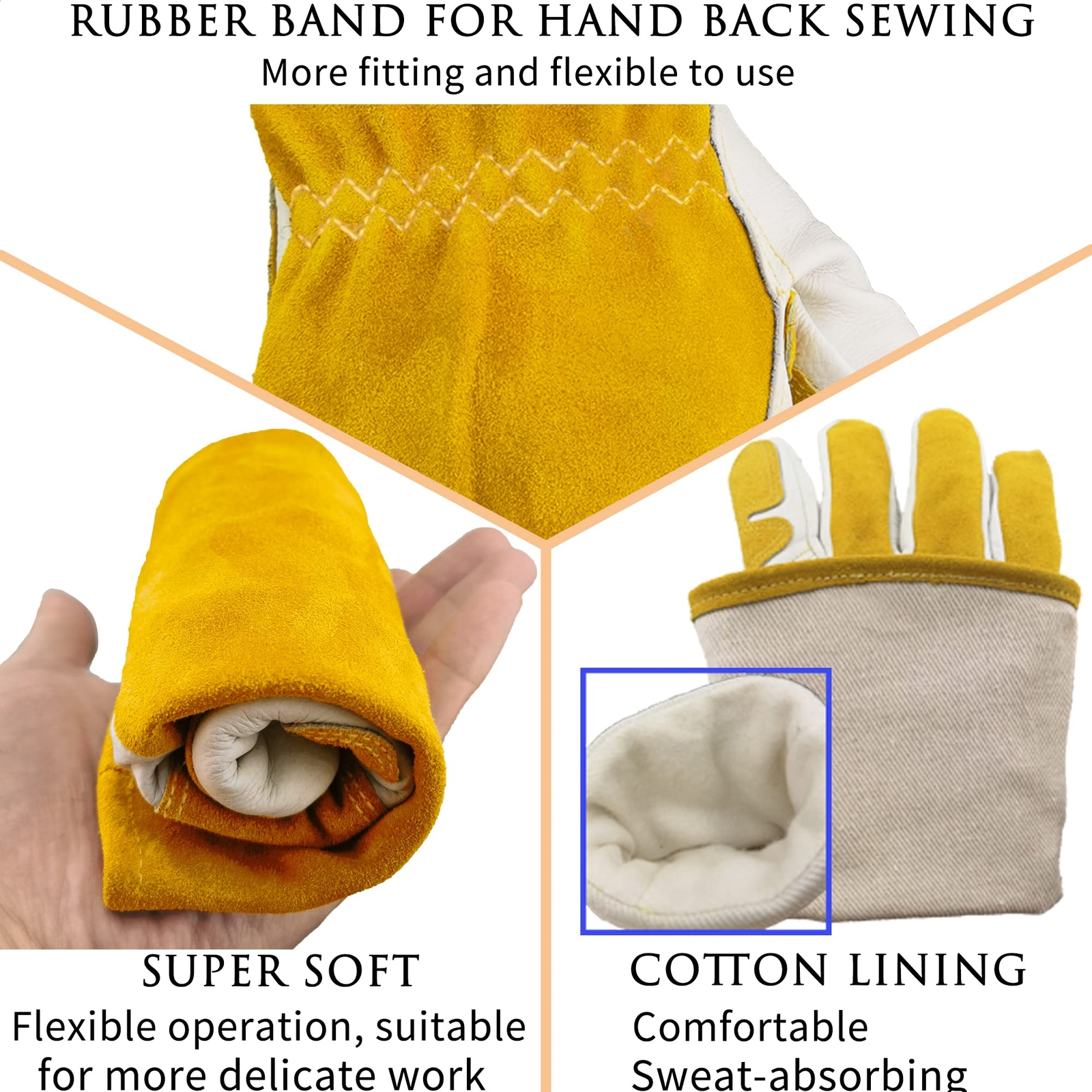 Professional Mig/tig Welding Gloves Medium Reinforced Palm & Thumb & Index Finge