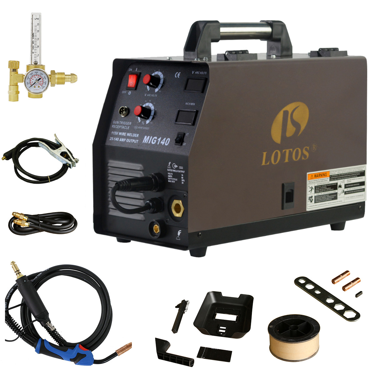 MIG WIRE FEEDER WELDER MIG140 GAS SHIELDED 140A WELDING *2016 UPGRADED VERSION*