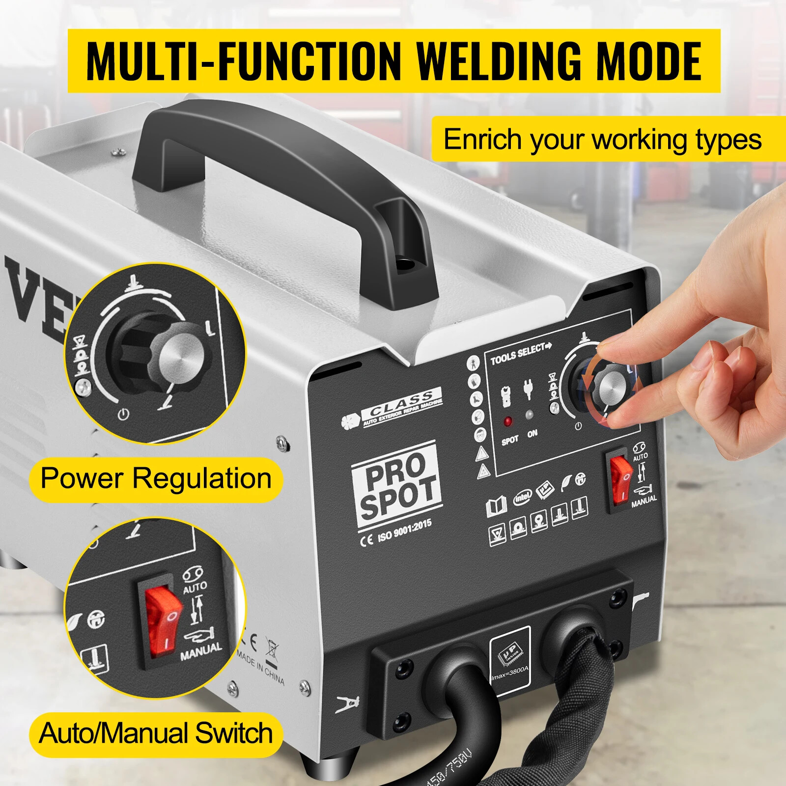SIHAO Stud Welder Dent Repair 3500A 110V Spots Dent Puller Car Body Dent Repair