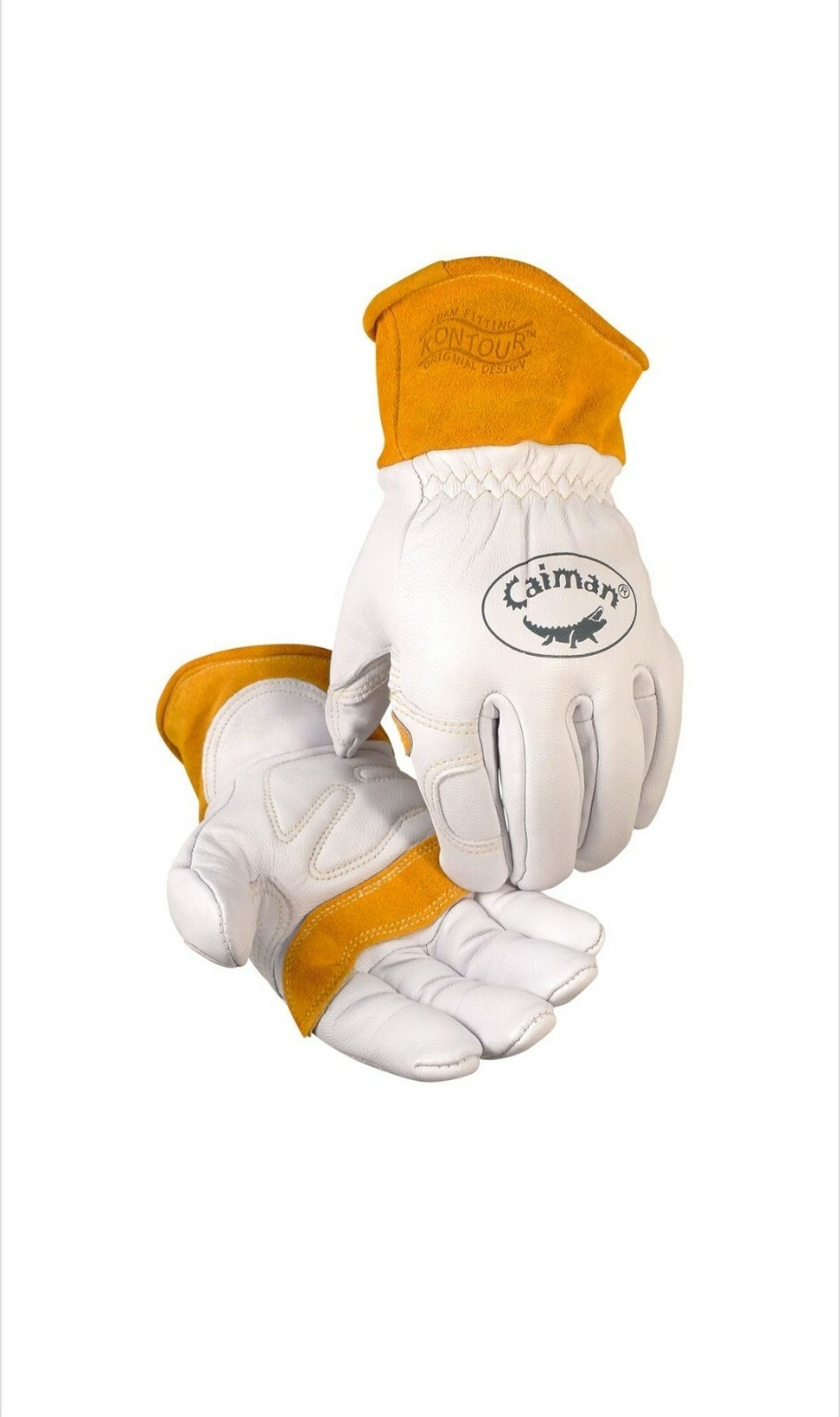 Caiman 1871 Goatskin, Kontour Pattern, Wool Insulated Back, TIG Glove, Medium XL