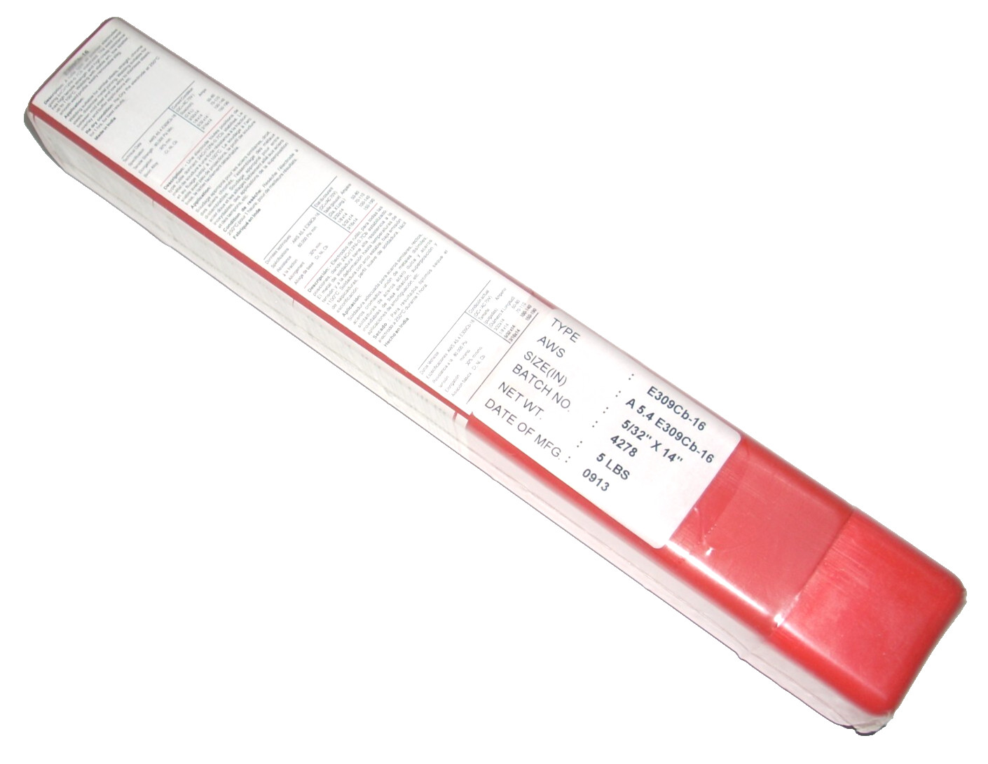Westward E309Cb-16 Stainless Steel Welding Rods 5/32 x 14 in Electrodes – 5 lb