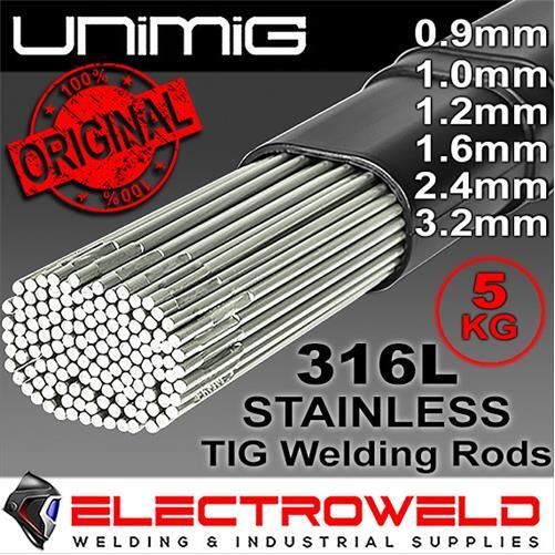 1kg 3kg 5kg UNIMIG 316L 0.9mm 1mm Stainless Steel Filler Rods TIG Welding 304