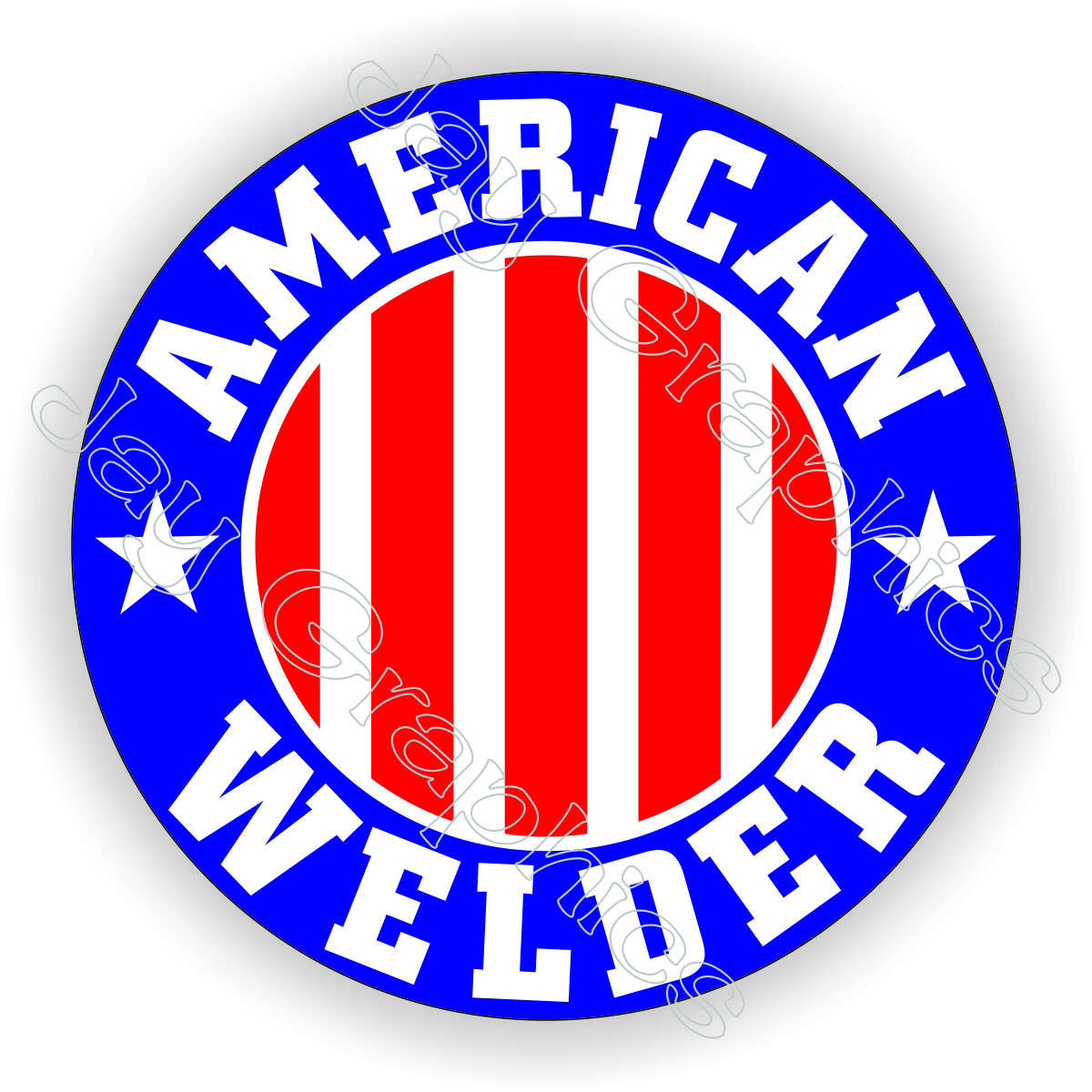 American Welder Hard Hat Sticker | USA Welding Helmet Decal Flag Label America