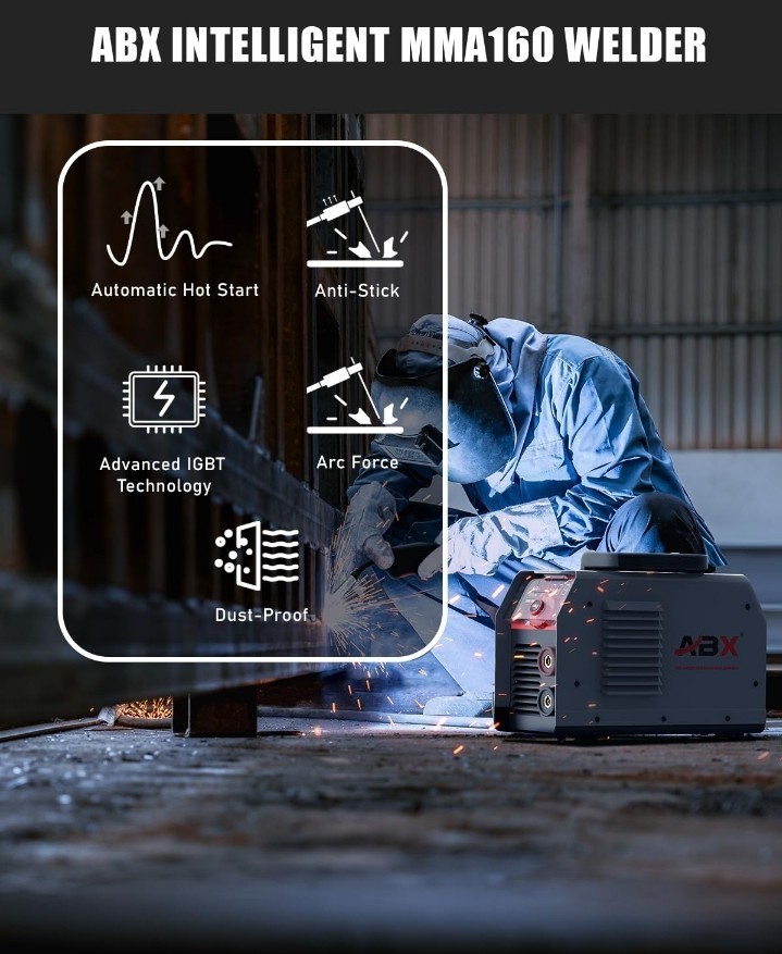 ABX Mini Welding Machine, MMA-160A 110/220V Welder Machine,Portable Stick Welder