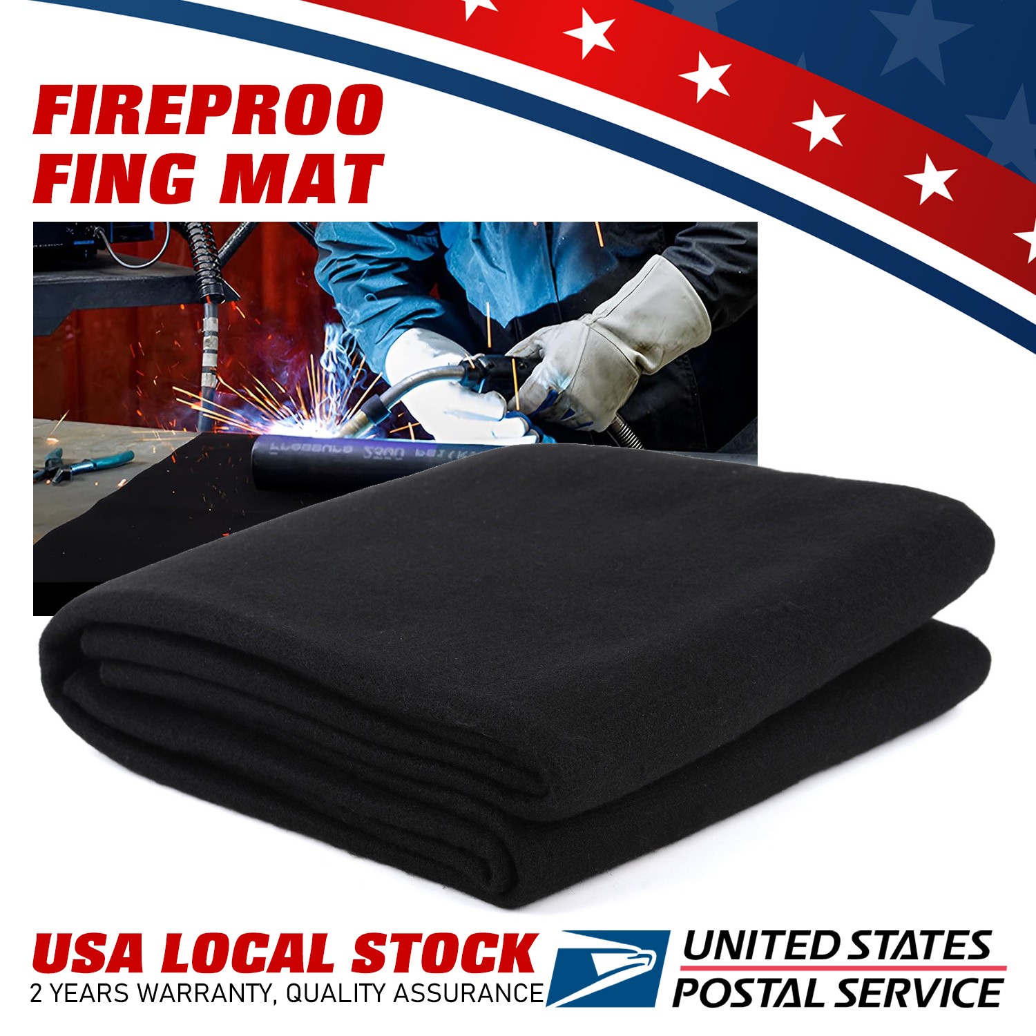 Welder’s Welding Blanket Heat Resistant 1800℉ Heat Spatter Protection, 40″x40″
