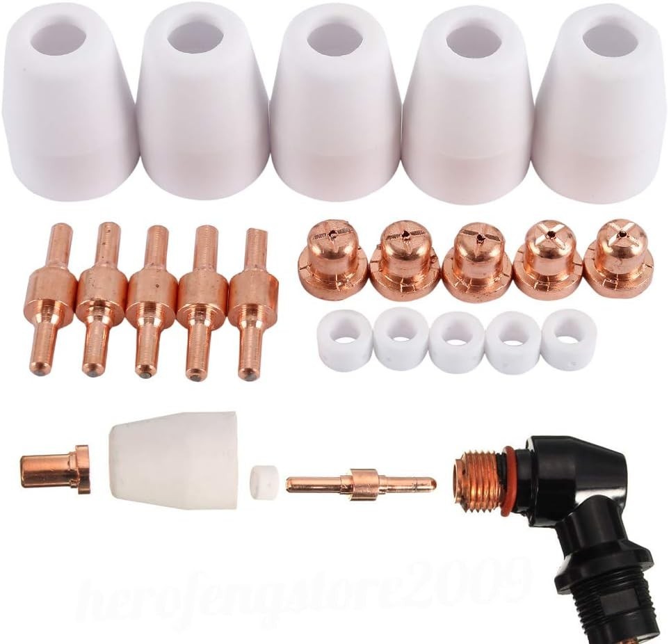 100Pcs Air Plasma Cutter Consumables Extend Tips for PT-31 LG-40 Torch CUT-40 50