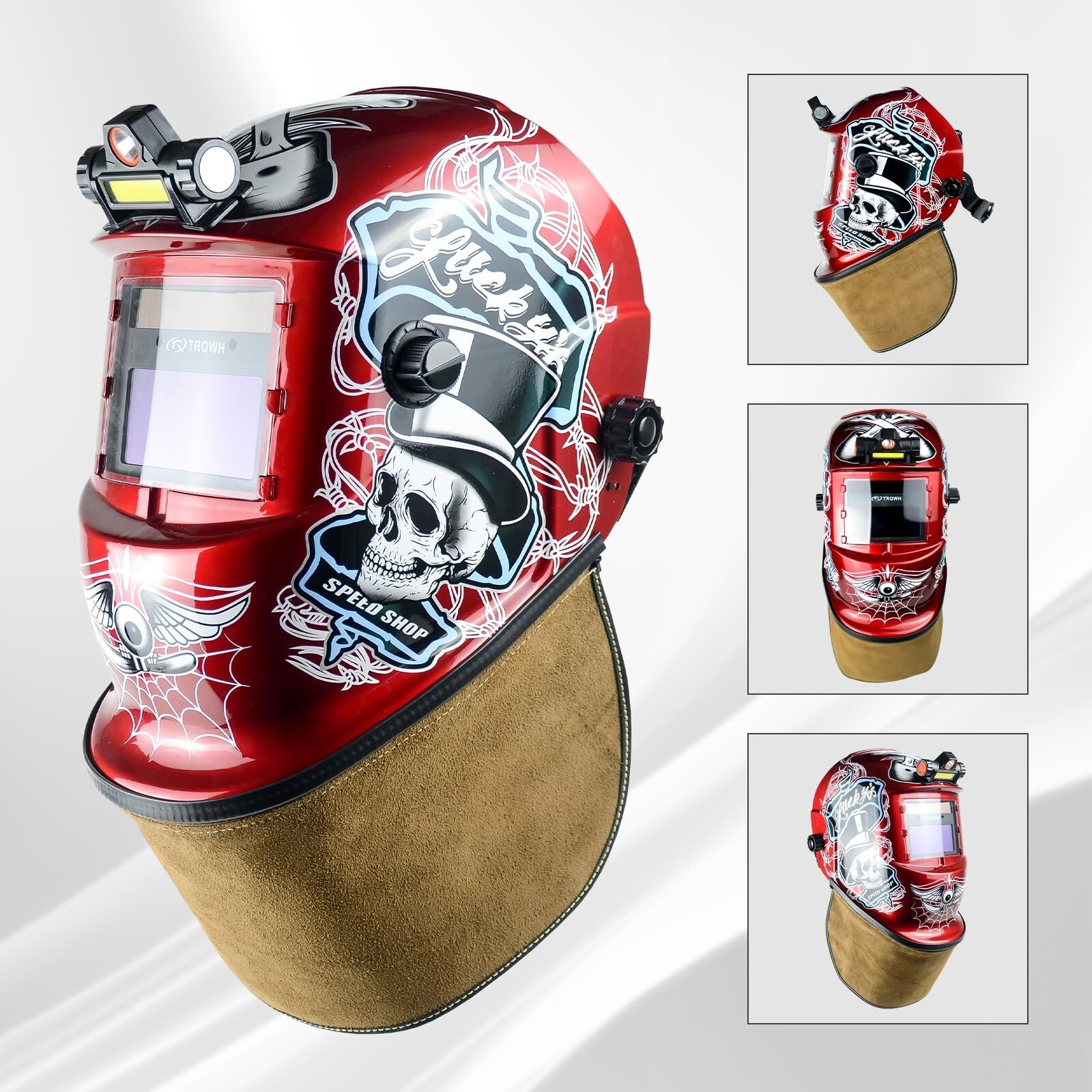 TRQWH Welding Helmet Bib Extended Wrap-Around Cover with Press Fit Seal