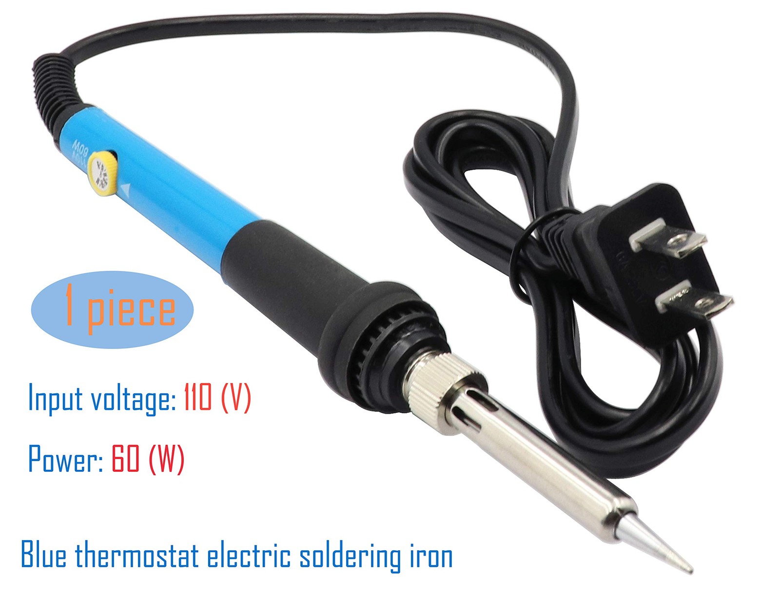 LBY Electric Soldering Iron Kit, (60W,110V) Adjustable Temperature Blue