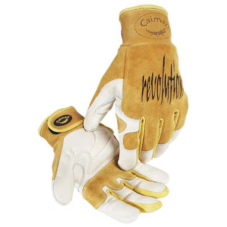 Caiman 1828-6 1828 Welding Gloves, Hook-And-Loop Cuff, Wing Thumb, Premium