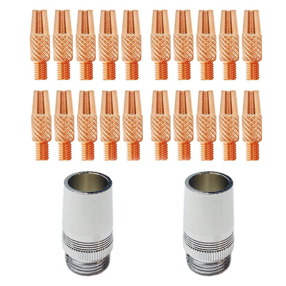 For Miller Spoolmate 100 / 185 / 3035 Spool Gun 20 Contact Tips 2 Nozzle 186405