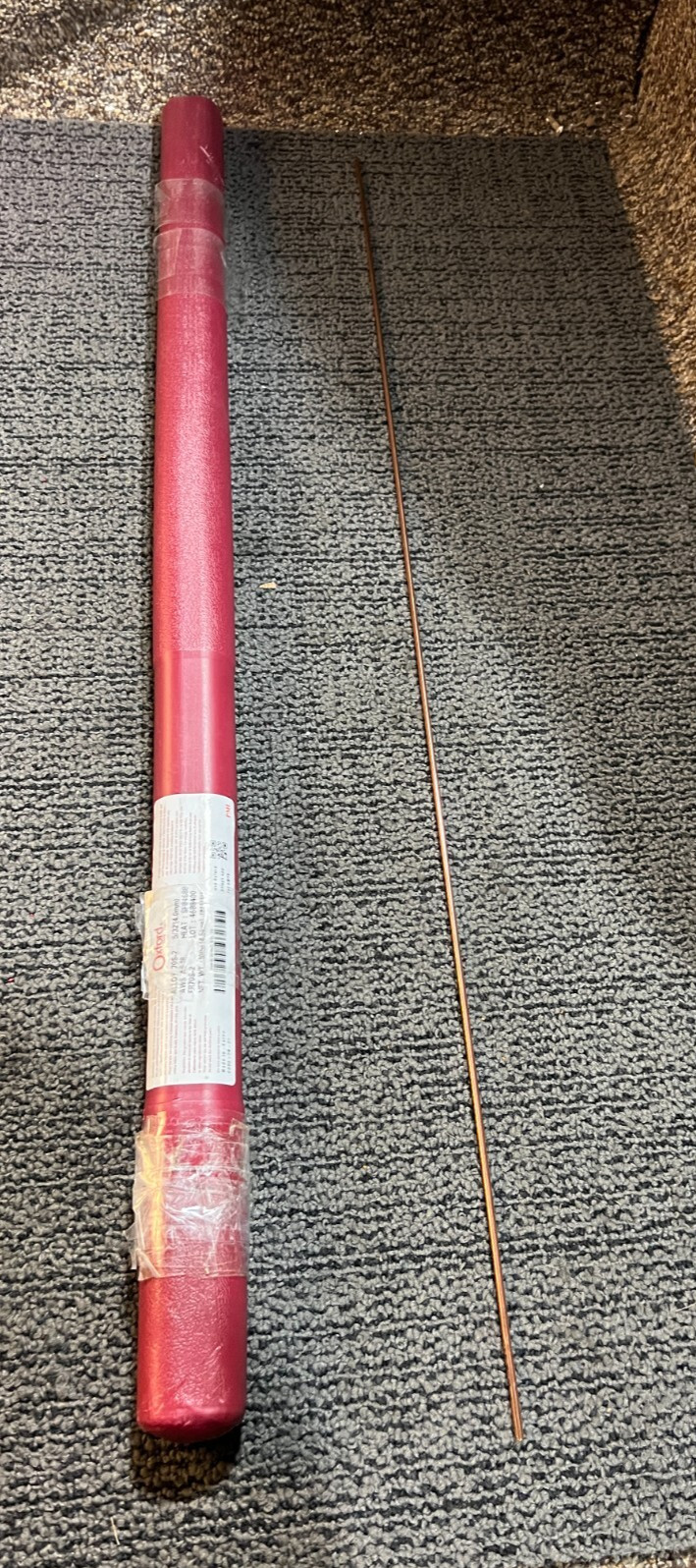 (QTY 1) Oxford Alloys ER70S-2 Carbon Steel Bare Rod 5/32″ X 36″ 10lb