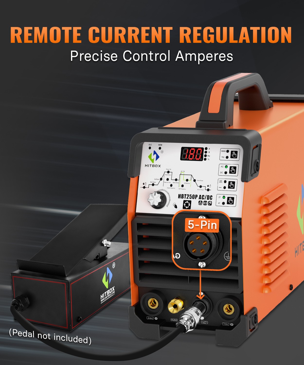 6 in1 220V 200Amp AC/DC HF Pulse TIG Stick Welder 2T/4T Aluminum Welding +Helmet