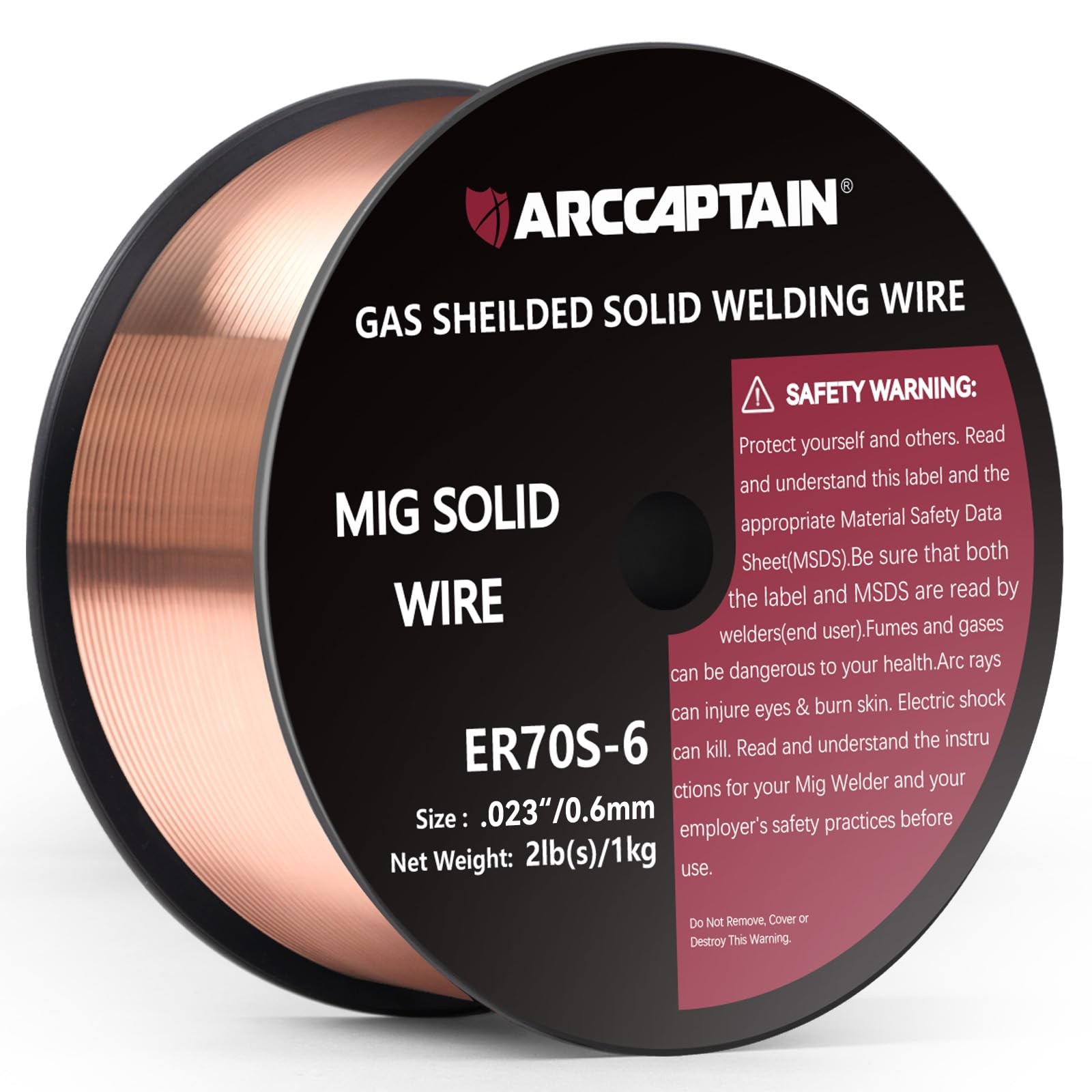 MIG Welding Wire, MIG Wire ER70S-6 2Lbs Gas Solid Carbon Steel Low Splatter M…