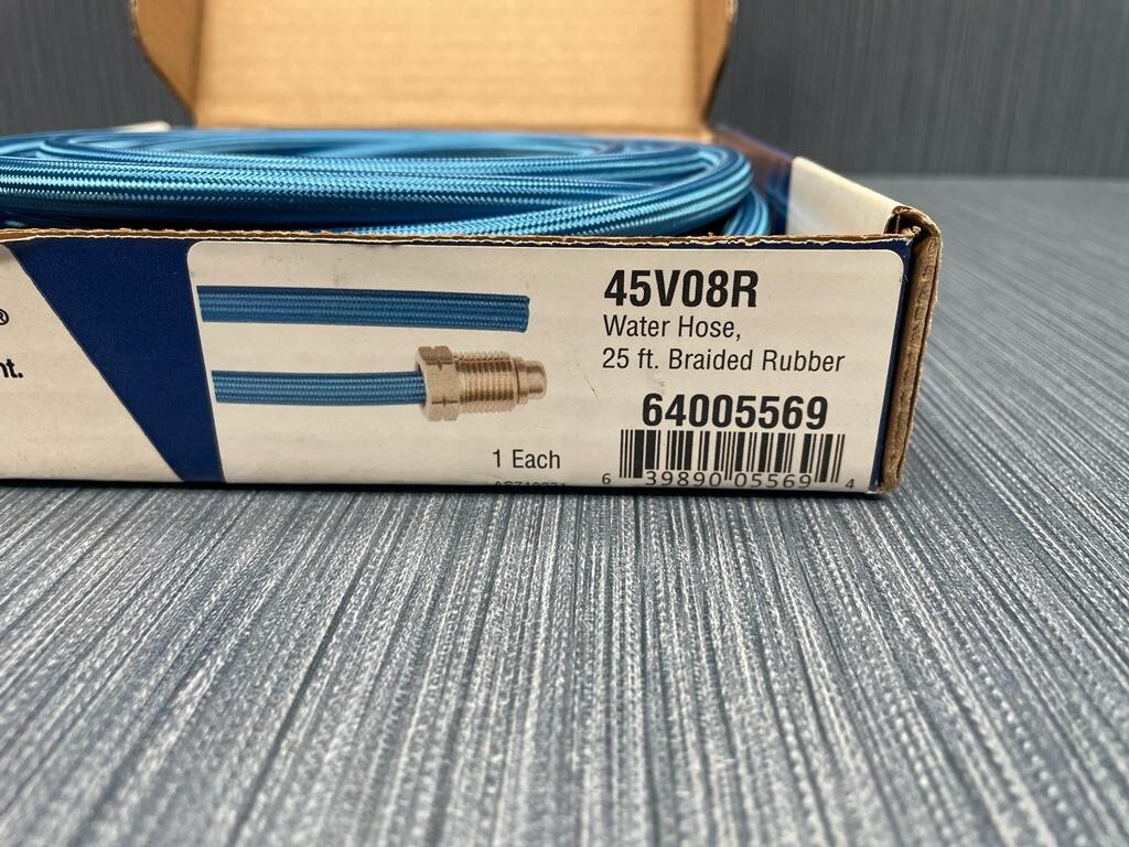 Radnor 45V08R Water hose, 25 ft. Braided Rubber 639890055694 Tig Welding