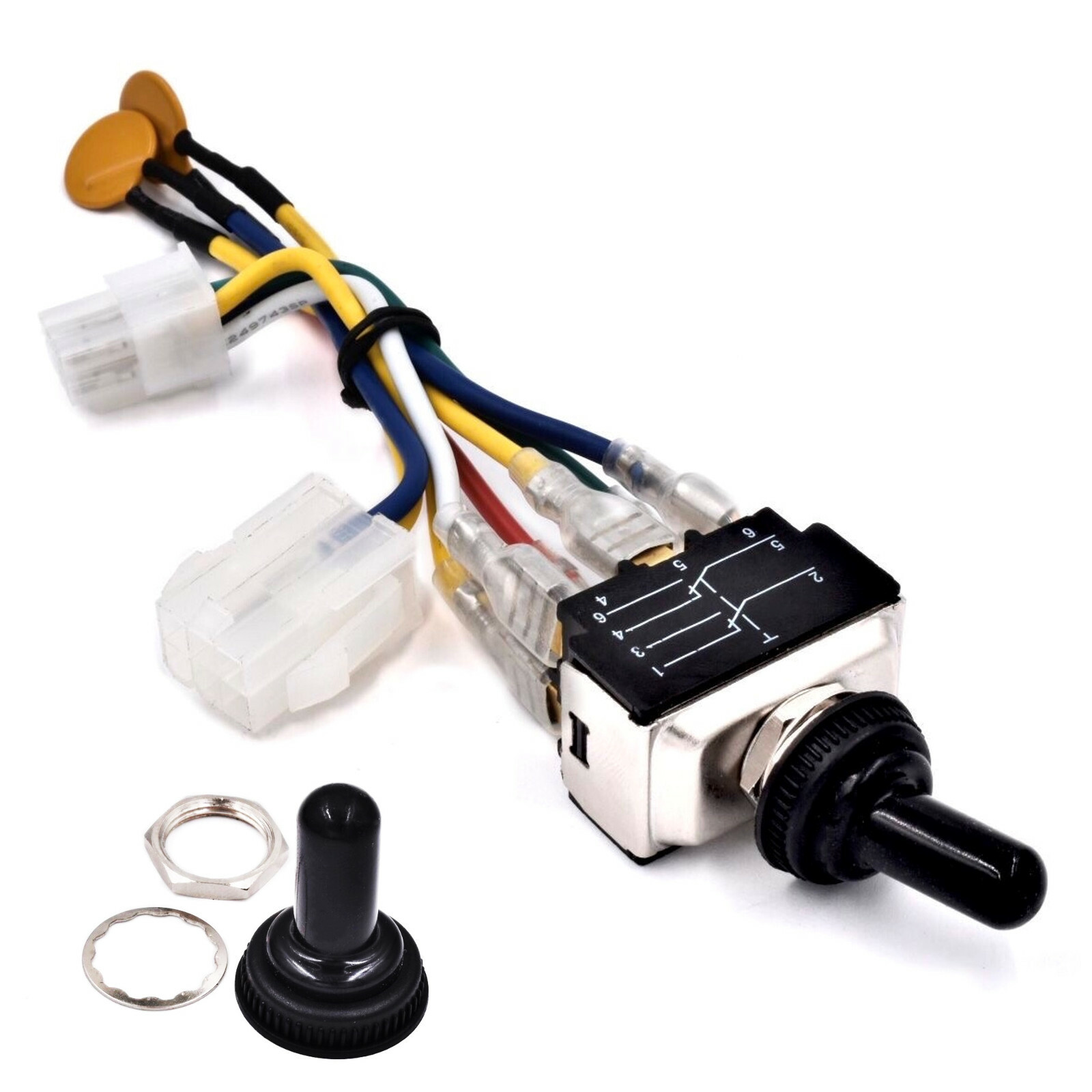Fits Miller Spoolgun Switch 233701 – 2 Position 6 Terminal with Dust Cover