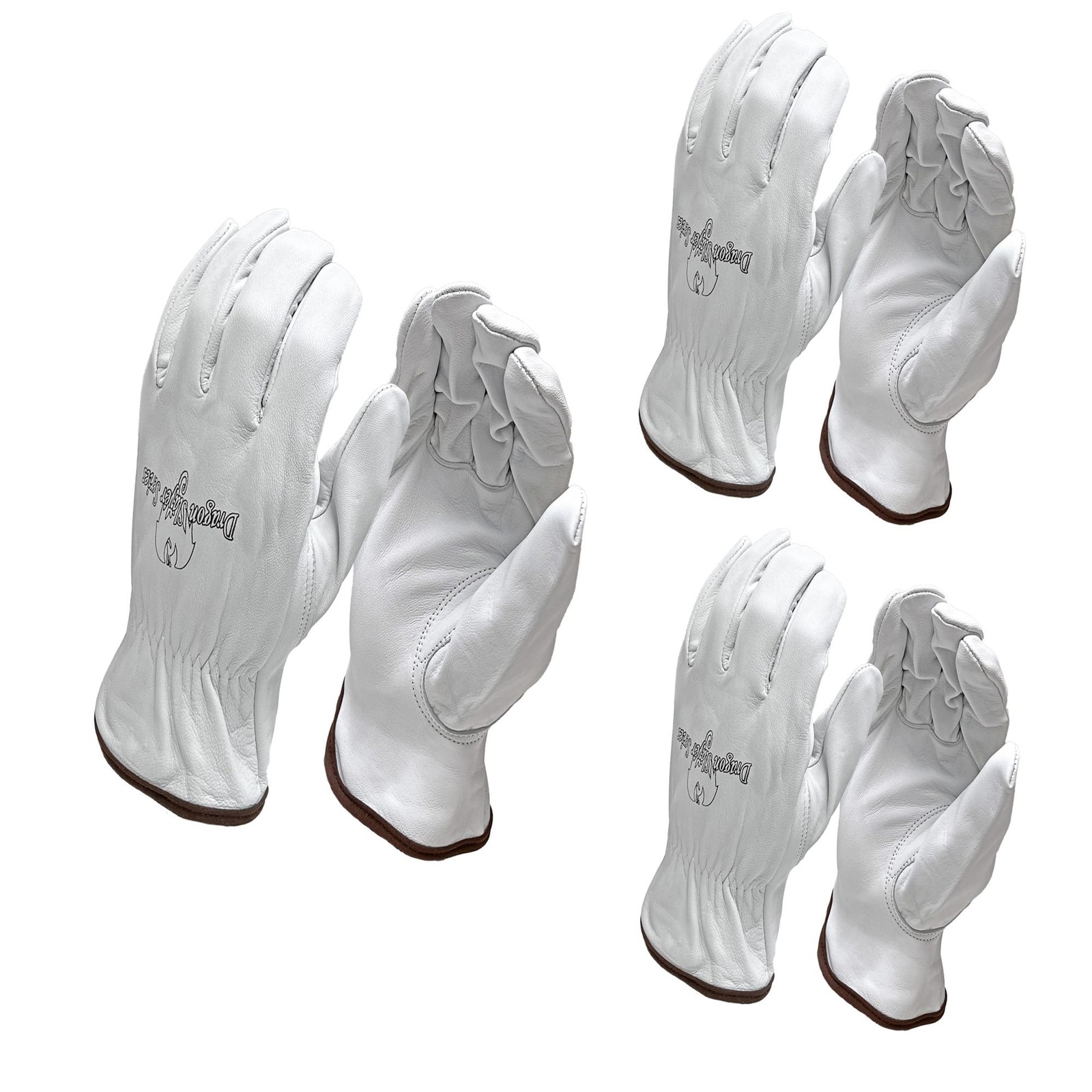 Strongarm Premium Goatskin Leather Work & Welding Gloves, XL – 3 Pair Value P…