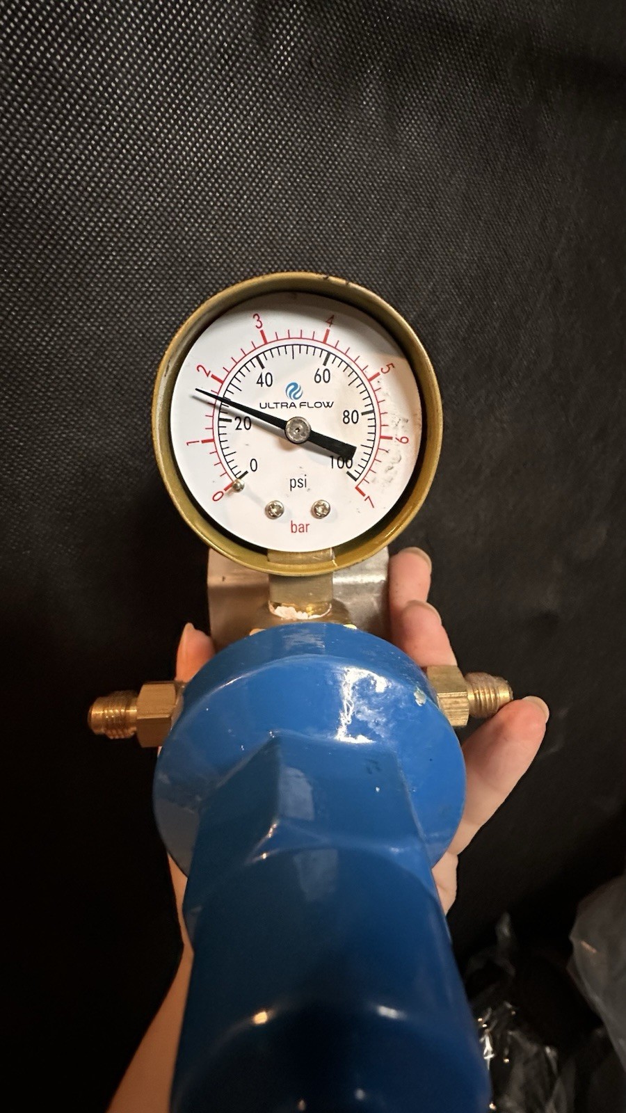 Ultra Flow CO2 Pressure Regulator w/ Gauge 0-100 PSI Brass Beverage Regulator