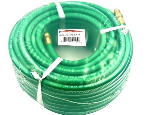 100 FT Argon Gas Hose, Inert Gas Welding Hoses for MIG/TIG Welding 100.0 Feet