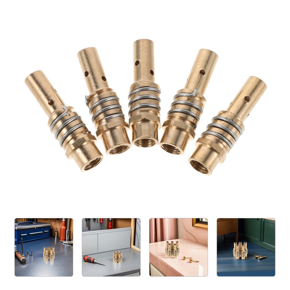 10Pcs Golden Alloy Welding Torch Replacement Contact Tips Holder Durable Parts