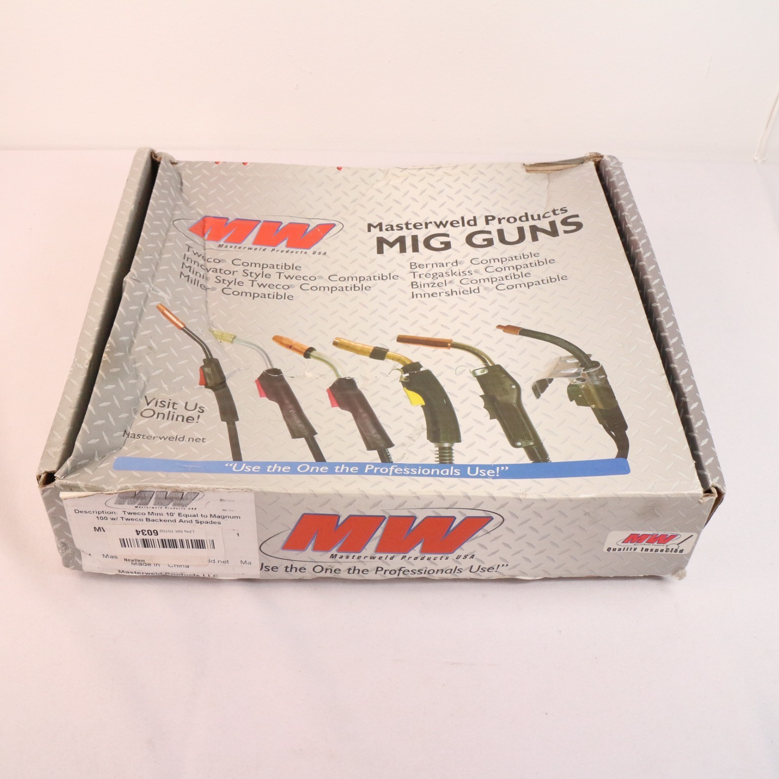 Masterweld MWH-MINI-10 Mig Welding Gun 150Amp Tweco Backend And Spades Used