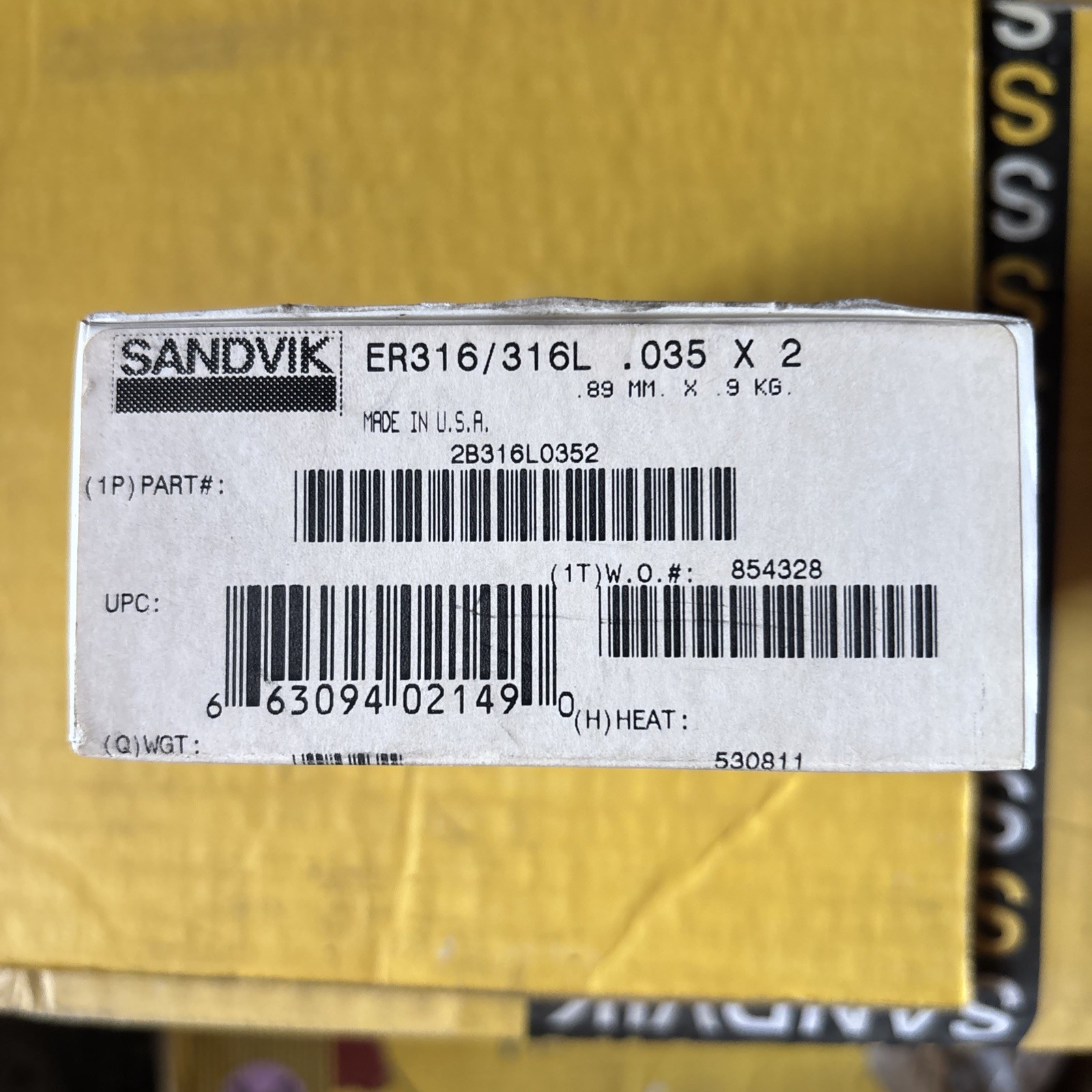 Sandvik ER 316/316L .035 x 2 Stainless Steel MIG Wire Reels 2 Lb