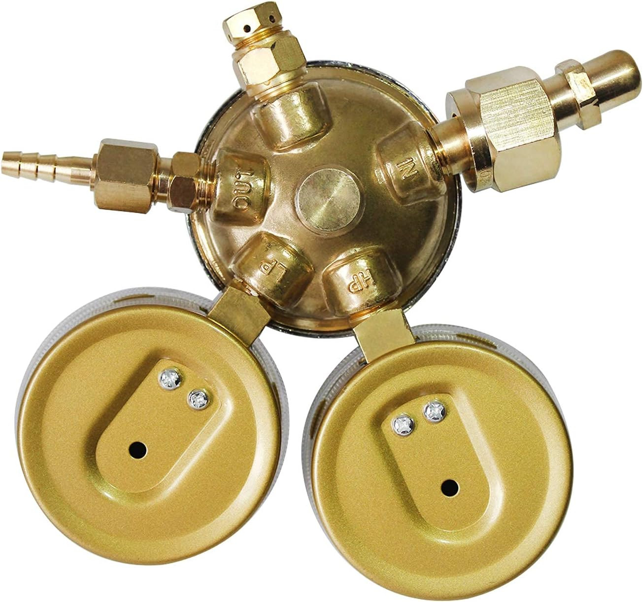 Heavy Duty Oxygen Regulator Full Brass Torch Kit Oxygen Tank Regulator Large Tan