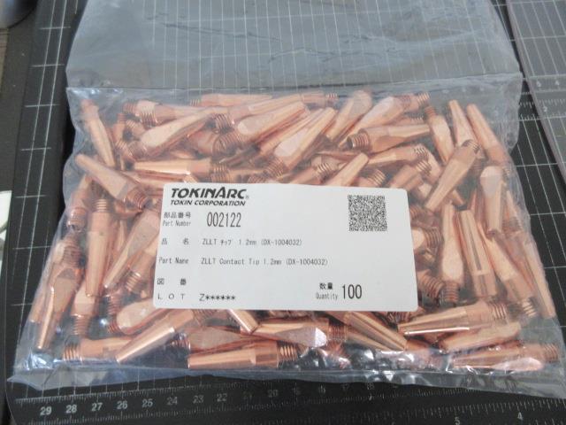 Tokinarc 1.2 mm Contact Tips for MIG Welding 002122 Made in Japan 100 Pcs