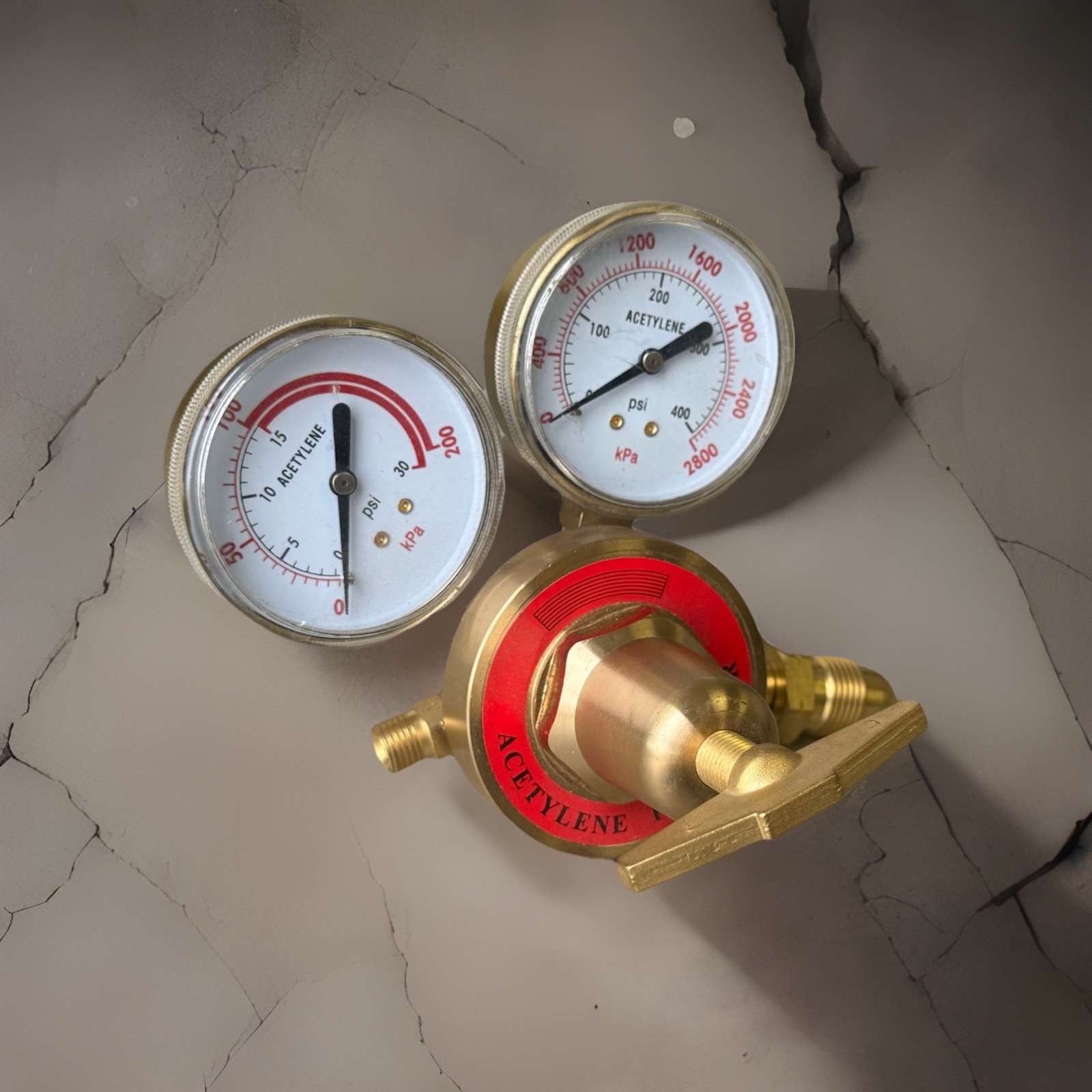 Brass Acetylene Regulator Gauge CGA 510 Welding Gas Victor Type Torch