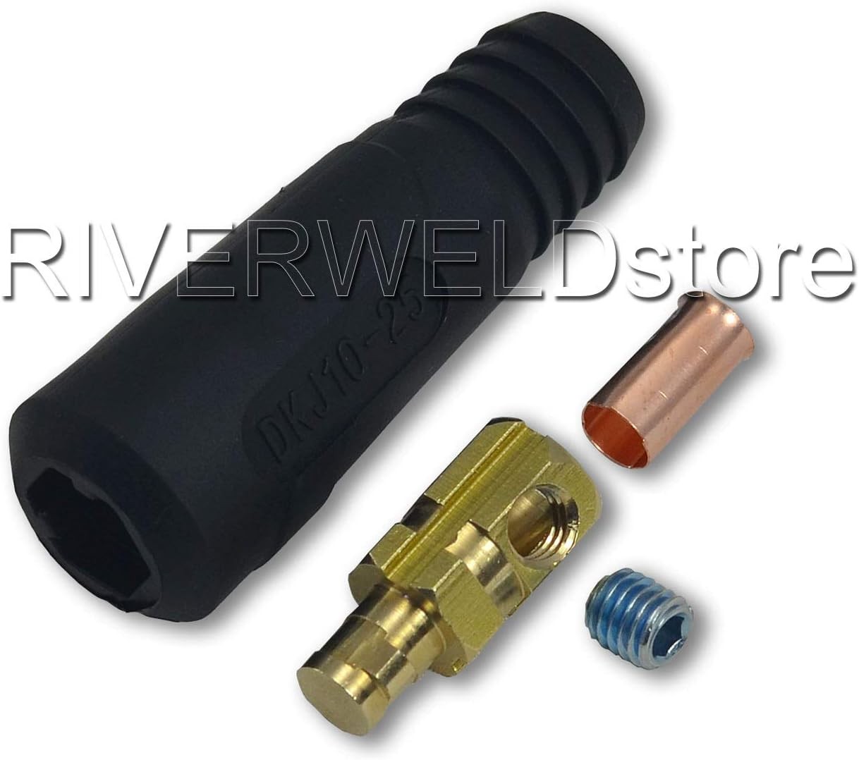 RIVERWELD TIG Welding Cable Panel Connector-Plug DKJ10-25 200Amp Dinse Quick Fit