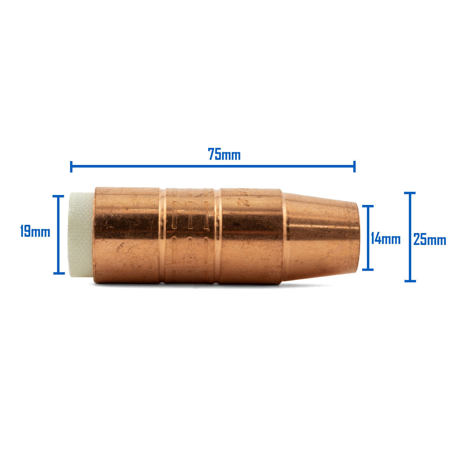 2 / 5pcs For Bernard MIG 400A Welding Gun Copper Gas Nozzle 4592 (17/32″)