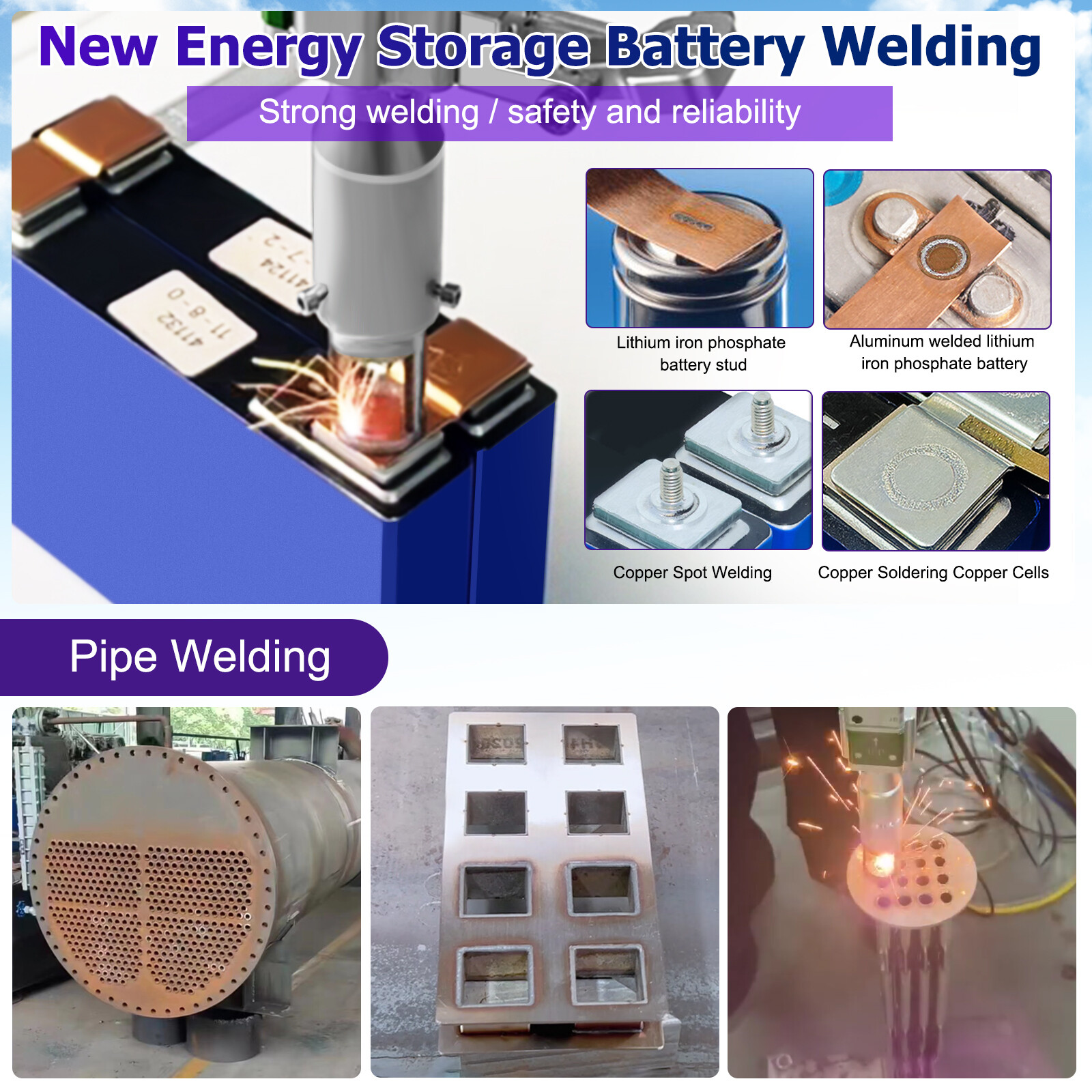 1500W BWT 5IN1 Battery Welder Fiber Laser Welding Cutting Cleaning Machine