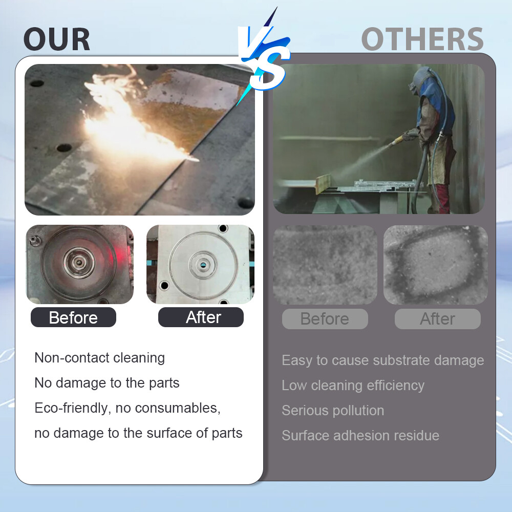 200W JPT Pulsed Laser Cleaning Machine Laser Cleaner For Wood Metal Paint Remove