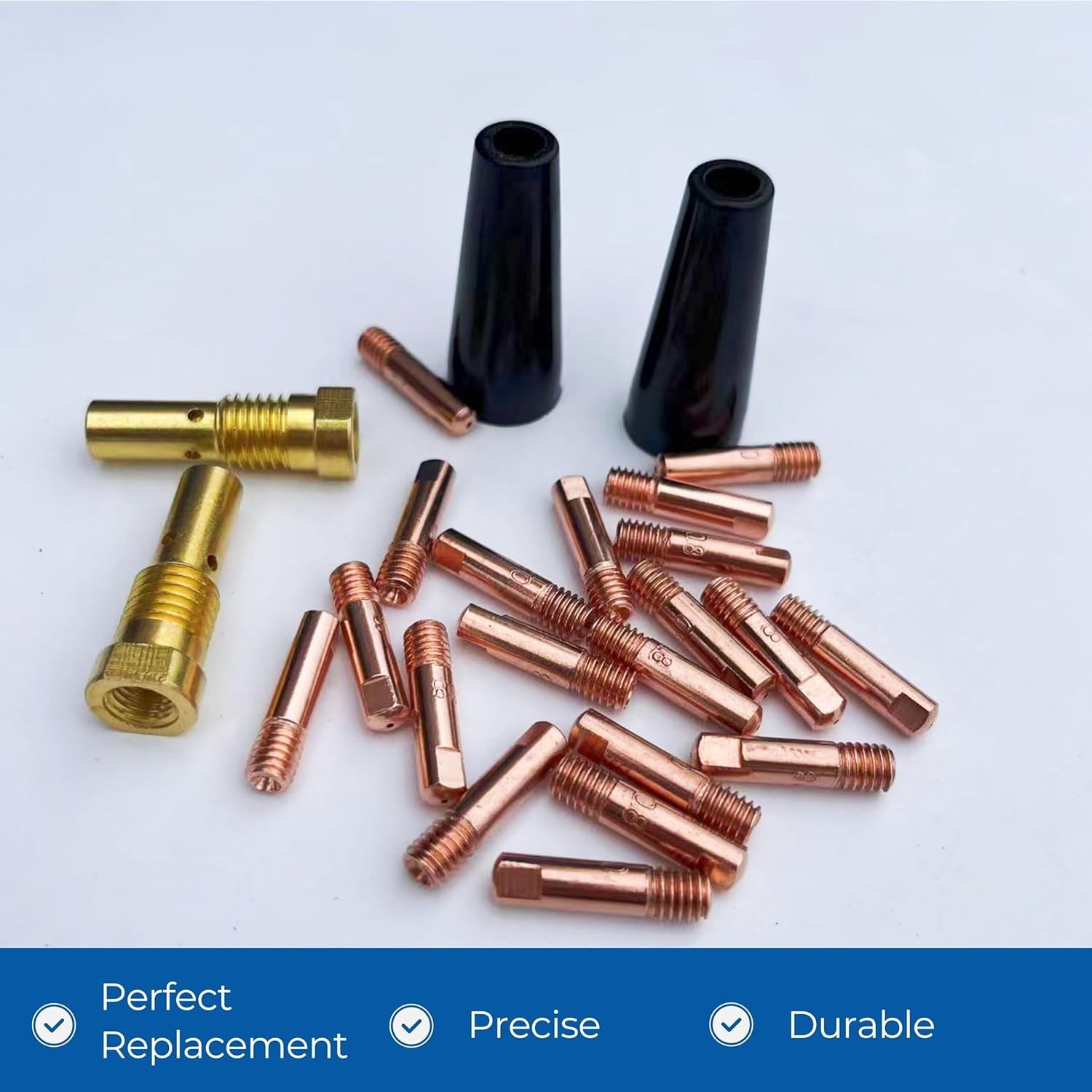 Durable 24-Piece .030″ Nozzle Kit for Flux Core Welding, Minimize Spatter