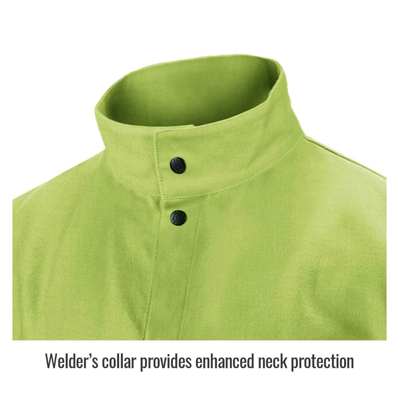 Black Stallion FL9-30C FRCotton Welding Jacket Lime 30″ 9 oz 2X-LG