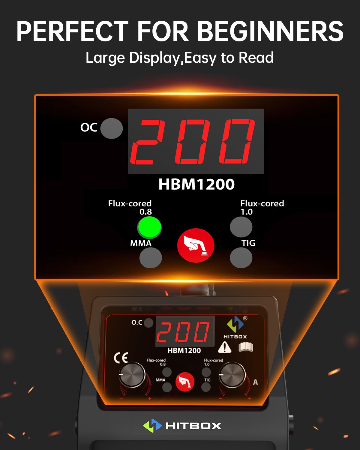 Portable HITBOX 3IN1 Welding Machine 140A Gasless MIG ARC Lift TIG Dual Voltage