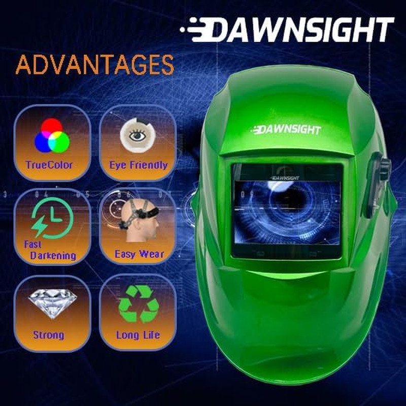 Truecolor 1/1/1/1 Optical Class Auto Darkening Welding Helmet MMA/MIG/TIG Weldin