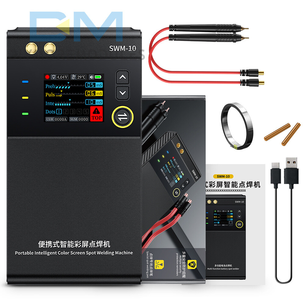 FNIRSI SWM-10 Battery Spot Welding Machine LCD Screen 5000mAh Adjustable Gear