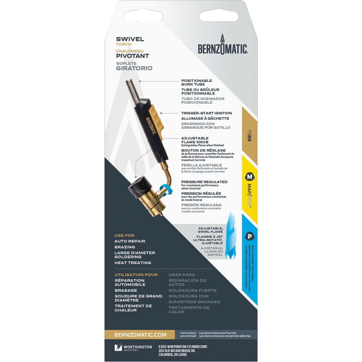 Bernzomatic Swivel Torch Head 361534 Bernzomatic 361534