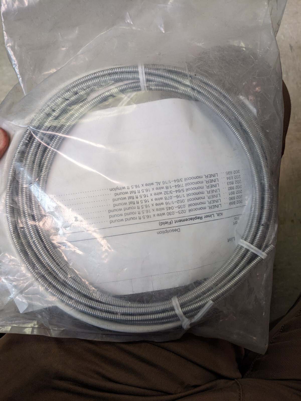 Miller 202891 Liner Monocoil .052-1/16 Wire x 16.5 ft Round Wound