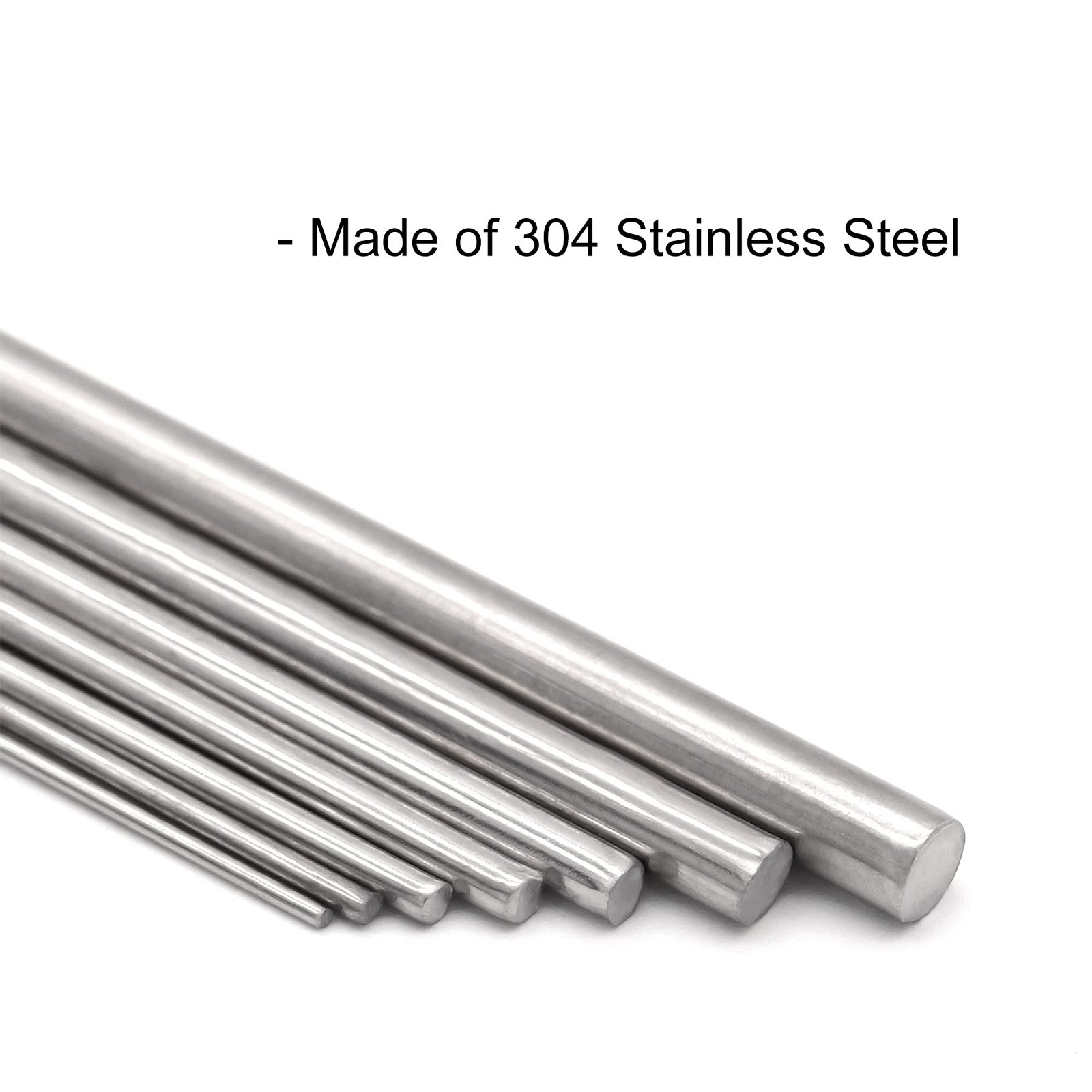VictorsHome 3mm x 300mm 304 Stainless Steel Round Rod, Metal 3mm, Silver