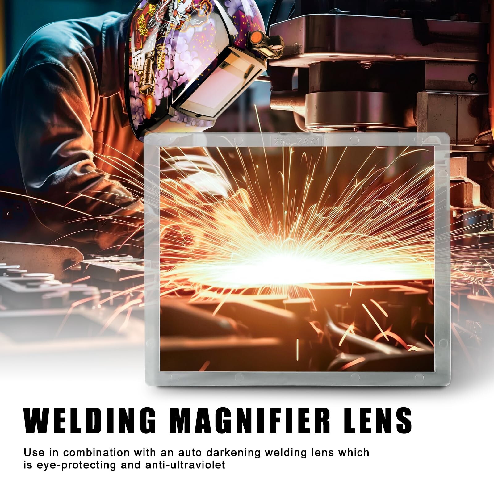 TRQWH 2/Pack Welding Helmet Cheater Lens 2.5 Diopter Magnifying Set