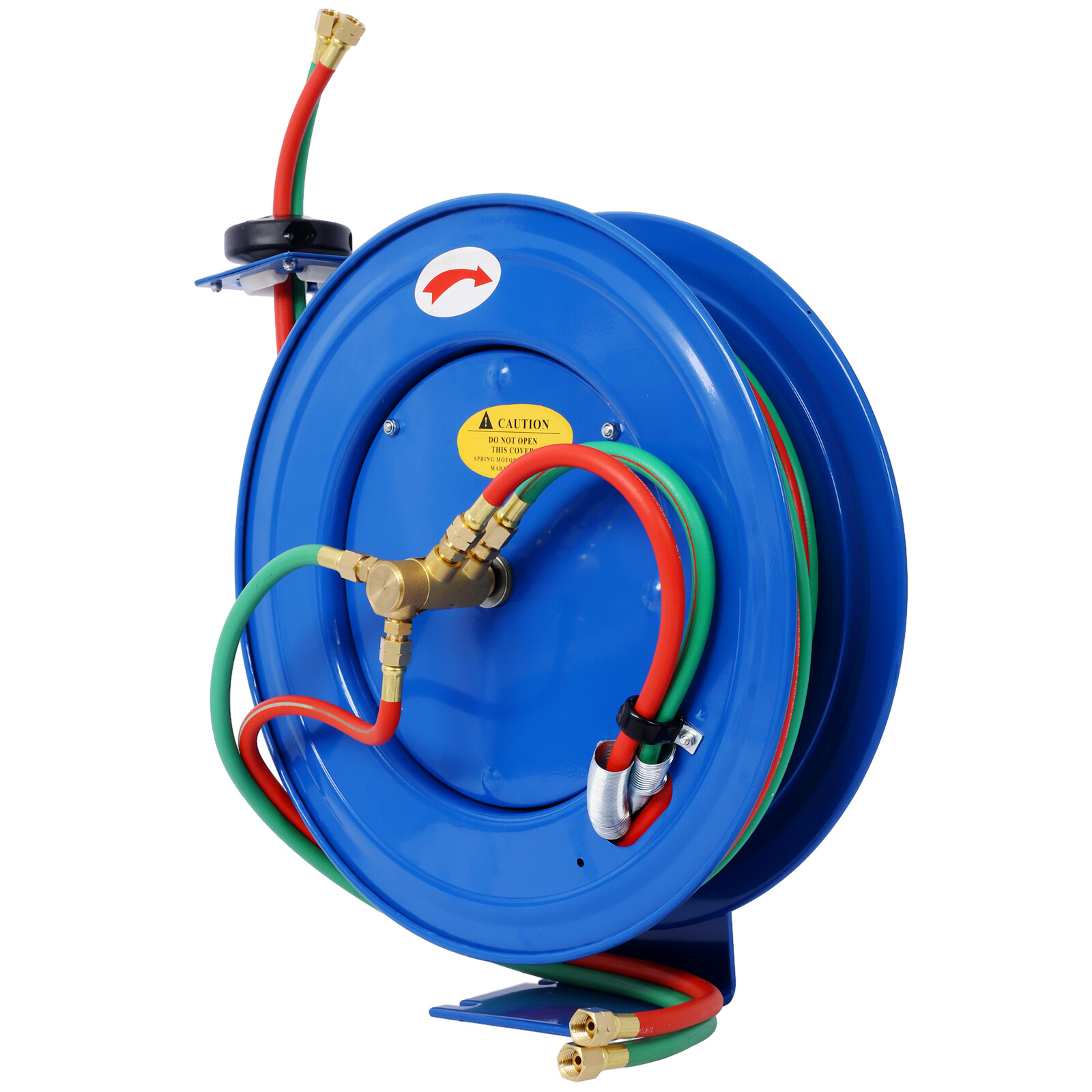 Welding Hose Reel Retractable 1/4″ x 50 Ft Oxygen Acetylene Welder Dual Hose