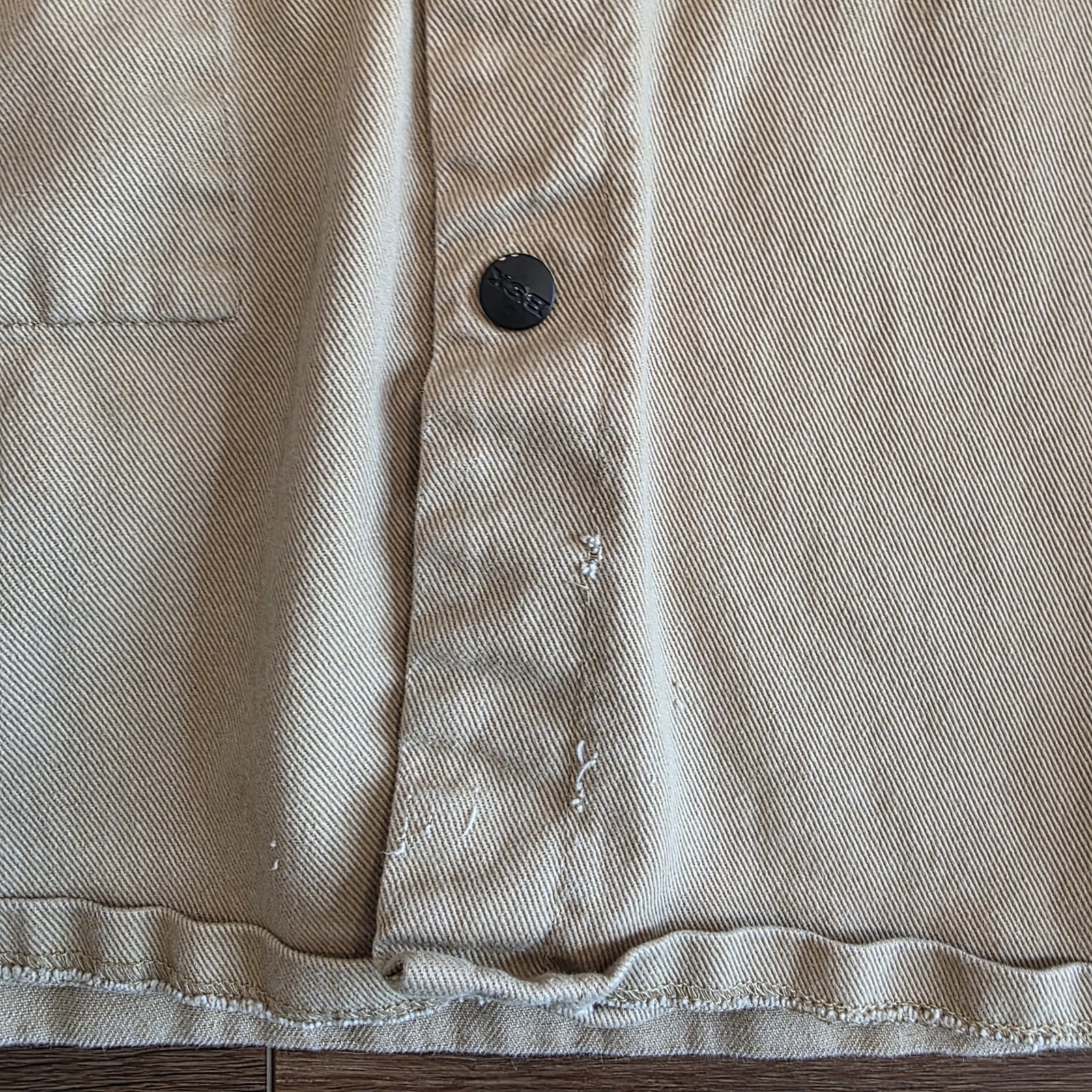 BSX FR Flame Resistant Welding Jacket Mens 2XL Tan Black Stallion Cotton Flaws