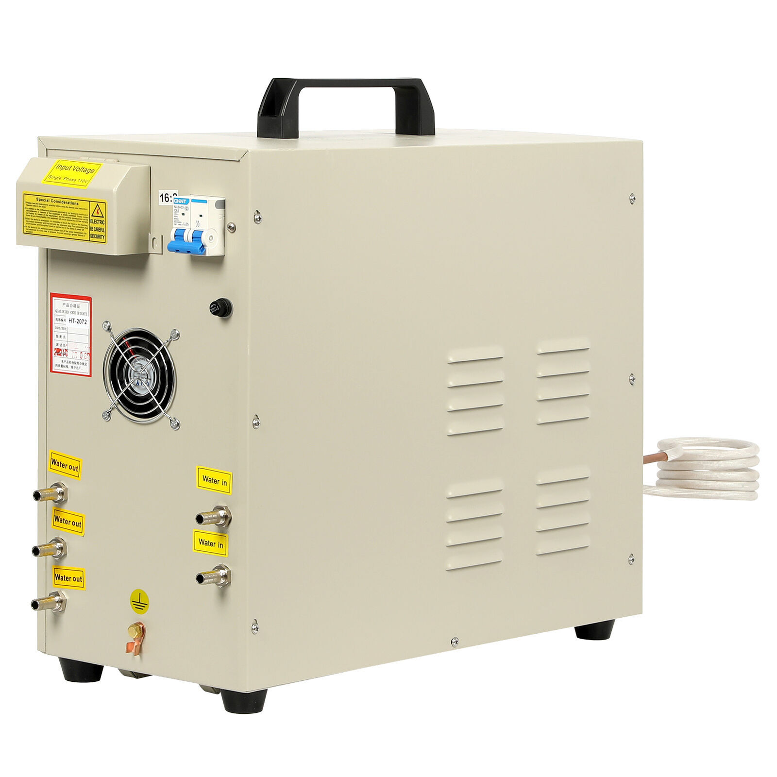 15KW High Frequency Induction Heater Furnace Heating Coil 3992℉/2200℃ 30-100 KHz