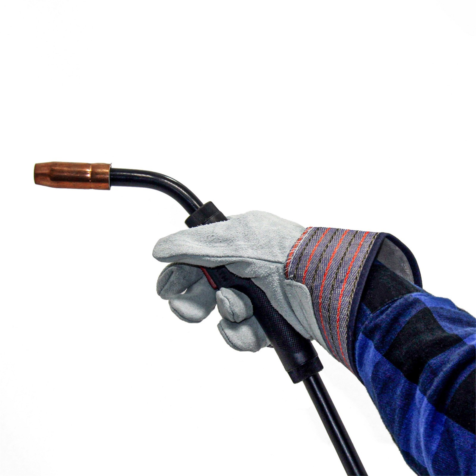 10-inch Heavy Duty Welding Safety Gloves Leather Work Glove Heat Resistant Large